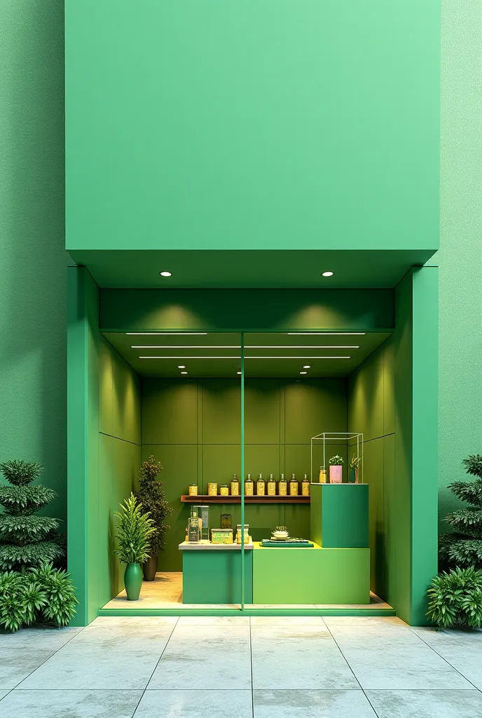 yor1 store simple and eye-catching green 