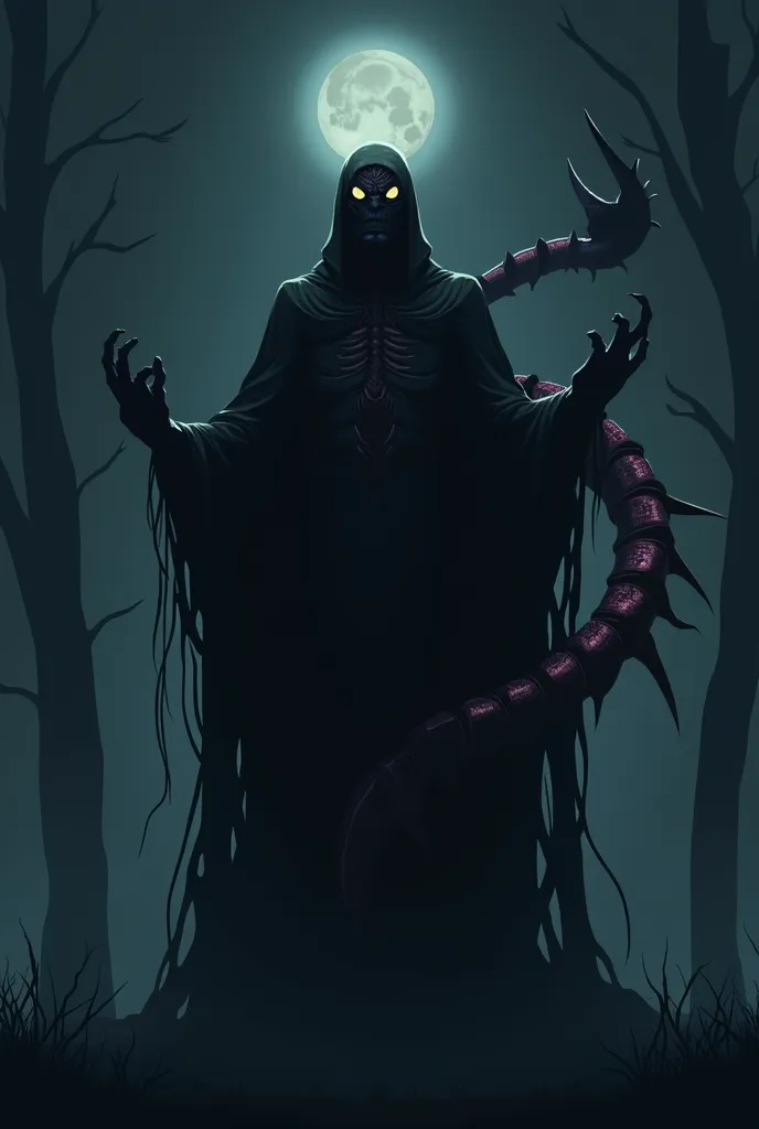 Scorpio zodiac sign if you were a monster in the background of the night with a scorpion's tail