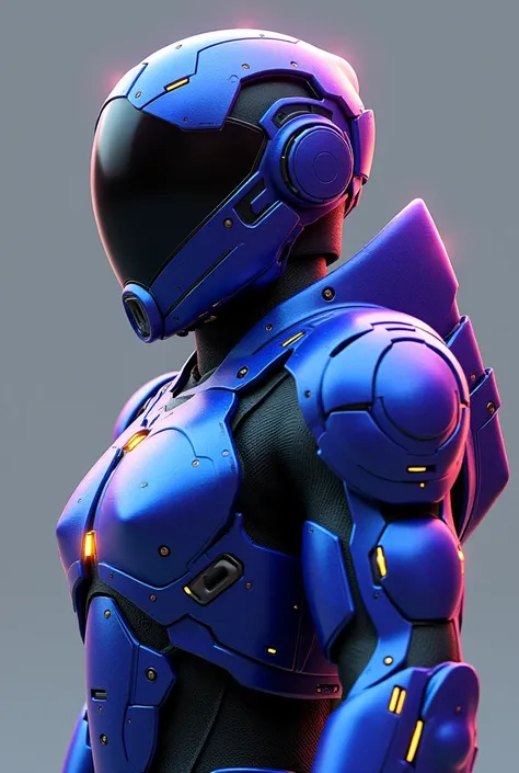 arafed image of a man in a blue and purple costume, futuristic armor, concept armor, metalic armor, sci-fi military armor, epic sci - fi character art, epic sci-fi character art, space armor, sci - fi armor, sci-fi armor, retro-futuristic armor, amazing 8k...