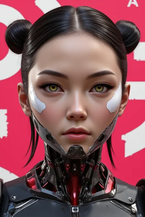 Exquisite 3d manga techno cyborg 3d ainme model, super soldier and concubine, ashtonishing and iconic,  Masterpiece, spectacular anime 3D photorealism. score_9, presenting the amazingly gorgeous MIKO a beautiful Japanese techno cyborg 3D anime machine geik...