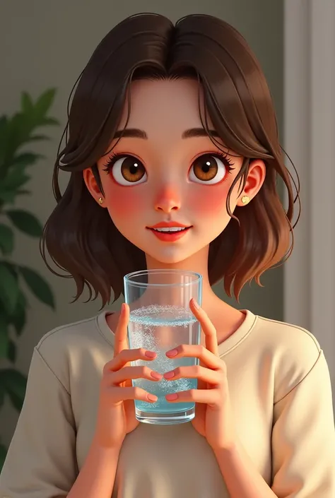 Julia drinking water 