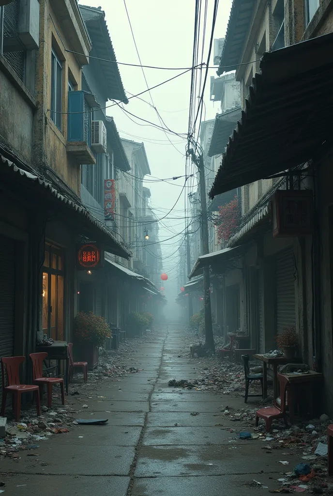 View of Nguyen Hue Walking Street after the zombie pandemic