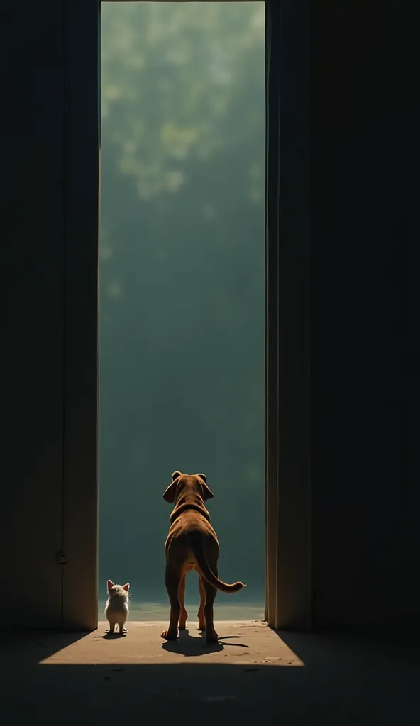 🎬 Scene 2: The Shadow Approaches

🎥 Suddenly, a large shadow creeps into the frame. A stray dog steps forward, eyes locked onto the tiny kitten. Its low growl breaks the silence.
🔊 (Dog growling, soft heartbeat sound intensifies.)

16902999