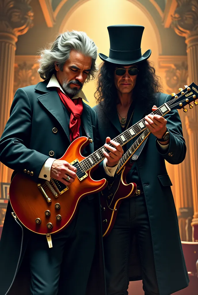 Create Beethoven playing guitar with Slash