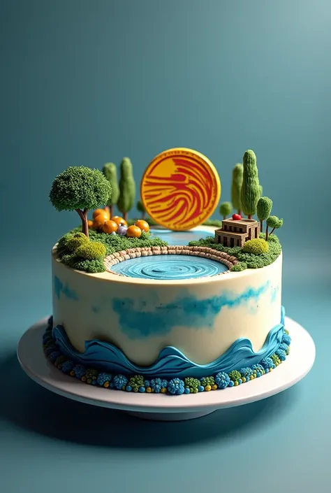 It represents Fenerbahçe in a simple and elegant round oasis with logos and colors, and if it does not disturb the order of the cake, a phrase that connects Fenerbahçe with the birthday person on it