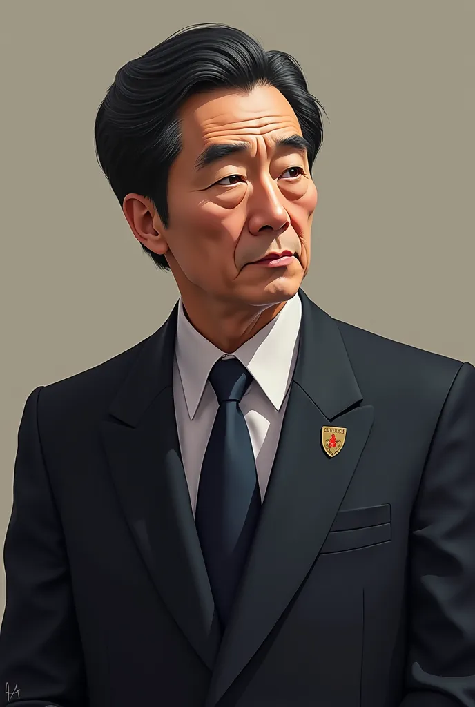 Portrait of Japanese Politician Facing Slightly Left