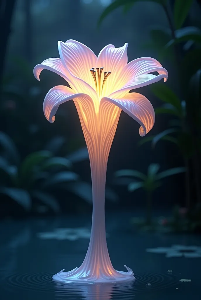 Make a kpop show lightstick in a beautiful format inspired by a pretty lily 