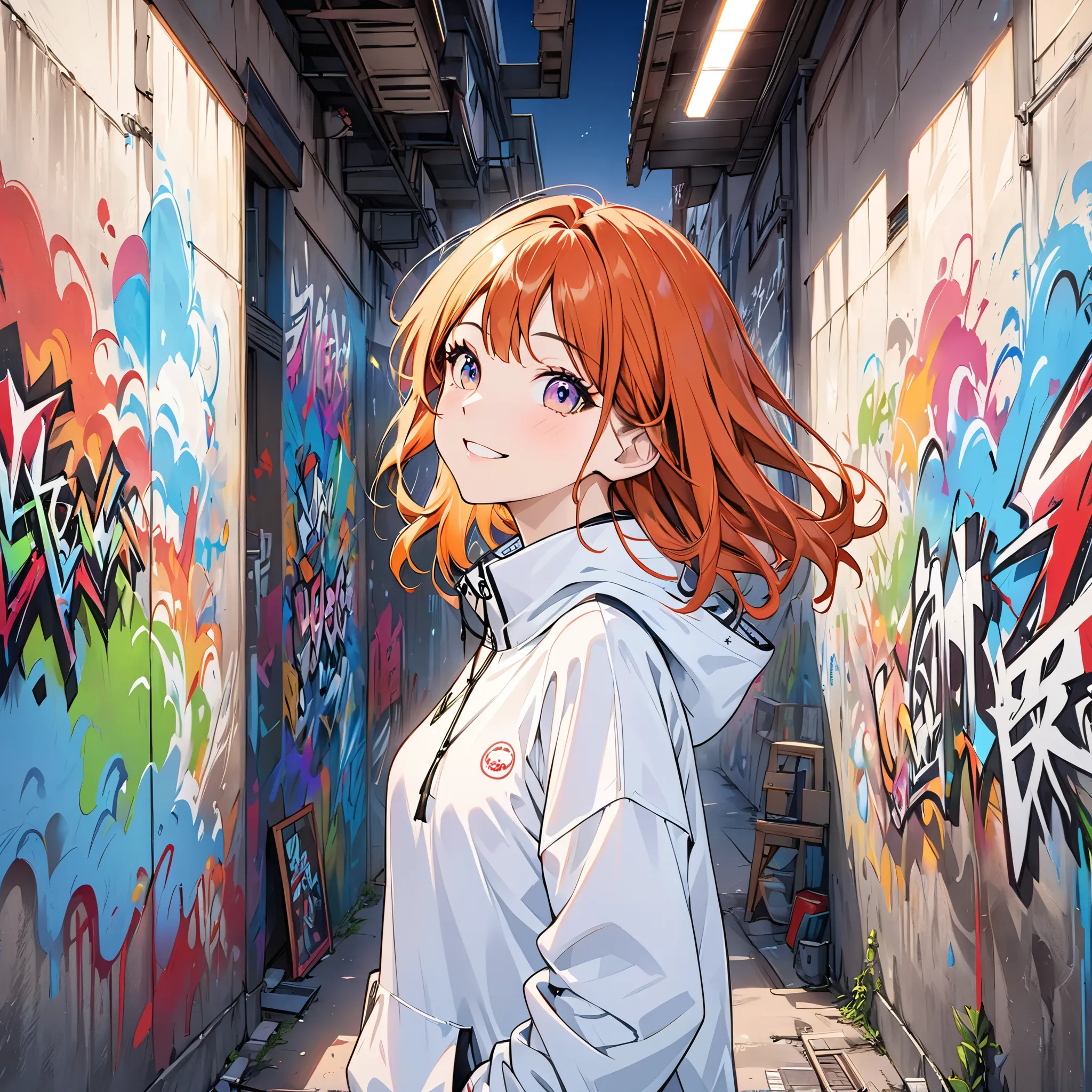 (Highest quality), masterpiece, 极其细致的 CG  8K 插Painting, high collar, extremely high collar saturation,  All colors are getting darker , Painting,  graffiti art by Mr. Nomi , Central composition,   extremely detailed lighting  , Graffiti wall, wall Painting...