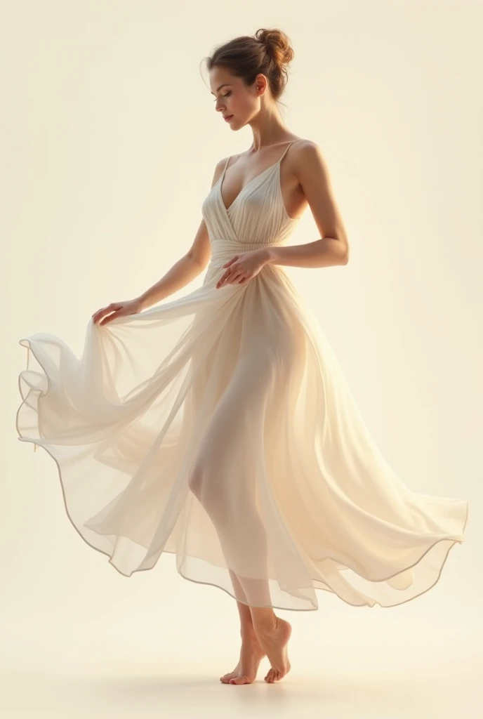 Icon of a light dress or flowing skirt (Movement and elegance)