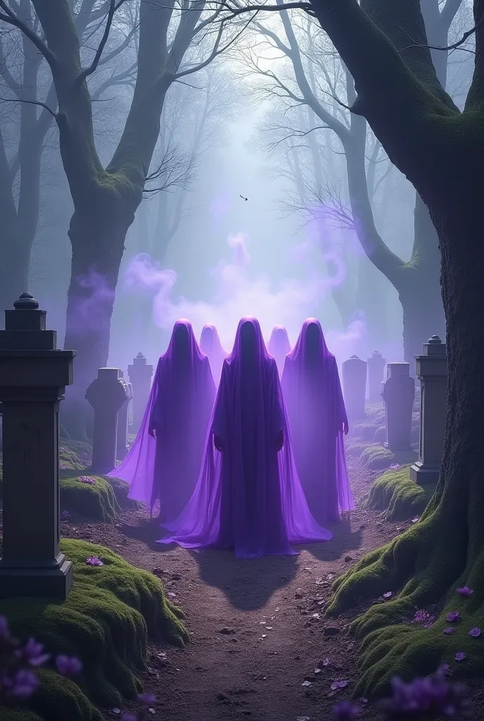 Her others in purple at the cemetery 