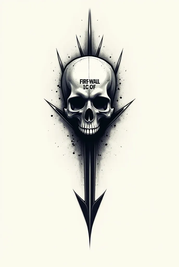 I want you to create a professional photo design for me

The description of the picture is a skull and the skull is an arrow and the arrow is written

First-wall

