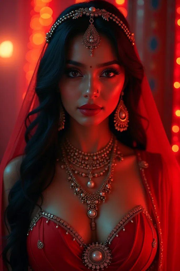 RAW, Best quality, ultra high resolution, (Masterpiece:1.3), (photorealistic:1.4), UHD, perfect face, an Indian babe look like tamanna bhatia, silk_shawl, necklaces and pendants, seductive lady, Persian Queen, beautiful goddess, she is dressed as a belly d...