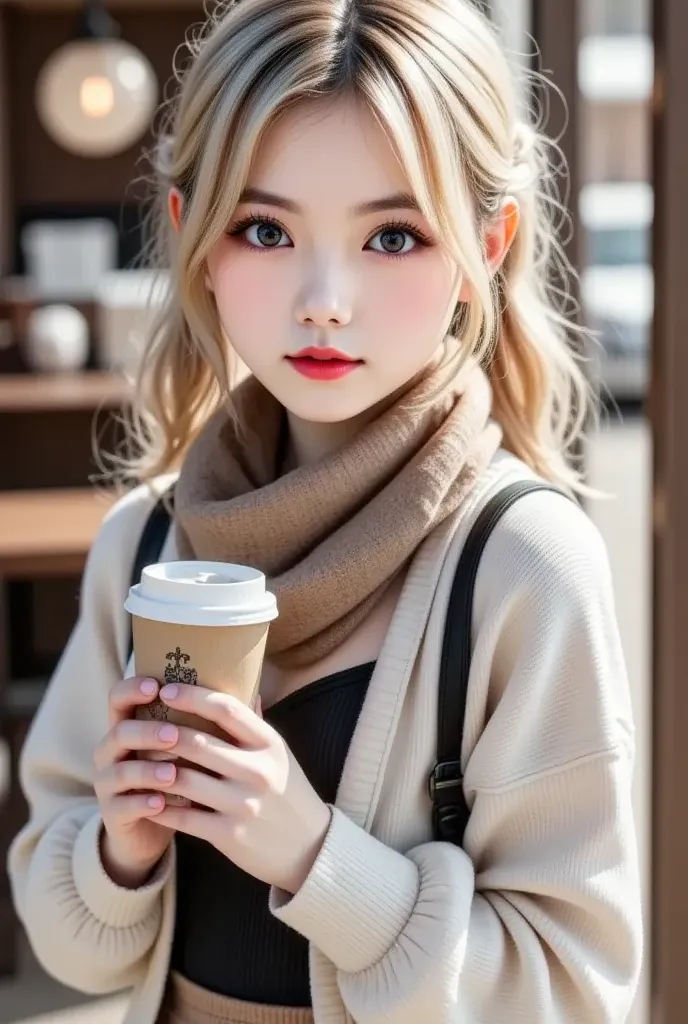 True Photo Quality、 Extraordinary Beauty、 Beautiful calm and bright expression 、A refreshing look、 perfect beautiful innocent first 々Very cute young face 、Bangs between the eyes、 very beautiful super long platinum blonde straight hair 、Bangs that hang over...