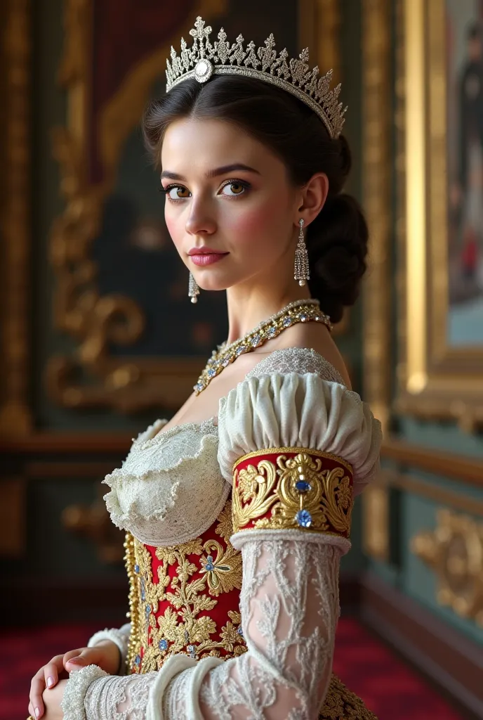 girl in Tsar Nicholas II's ceremonial costume