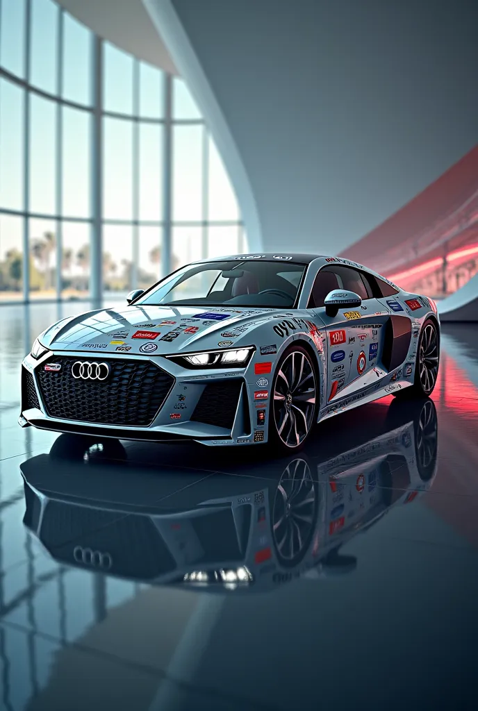 Make ma photo with all car logos inside of audi logo