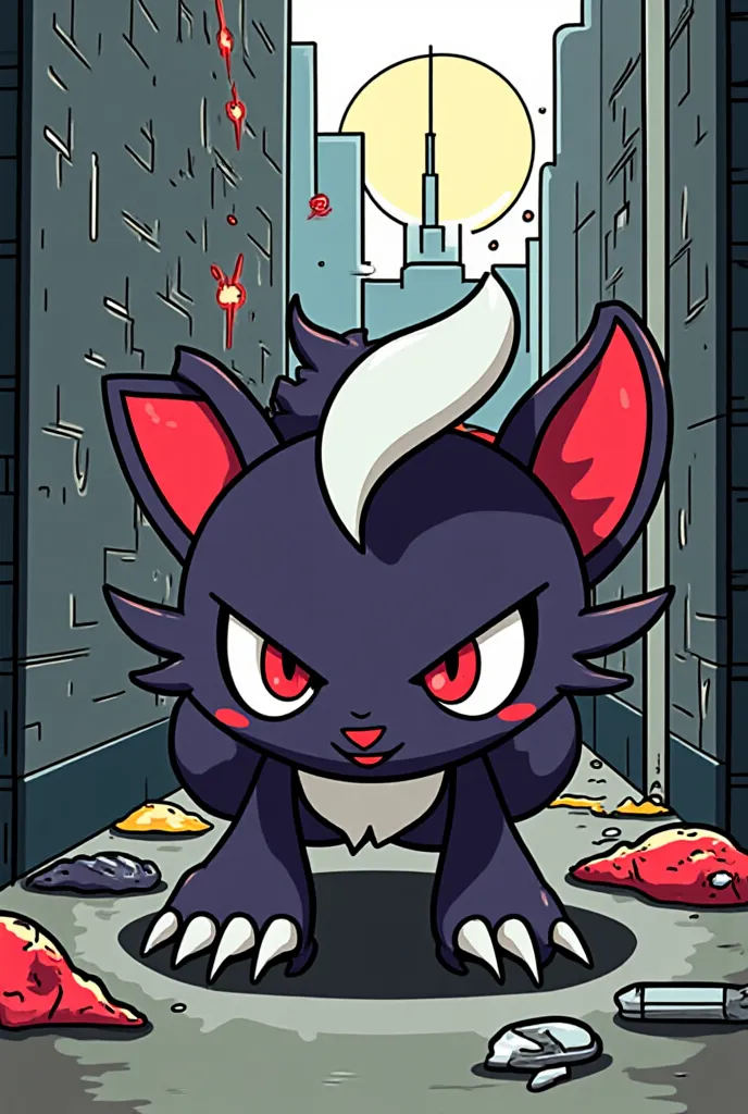 Make a sneasel in this illustration style 