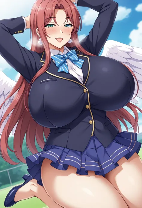  big fallen angel wings growing big breasts huge breasts fallen angel mother(Big fallen angel wings growing from her back )、huge breasts that are just about to break、 thighs、Alluring、少し恥ずかShii、 sexy costume 、 mature body 、mature adult woman、Ripe woman&#39;...