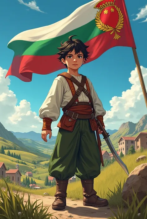 Draw me an anime-style art on the occasion of the Liberation of Bulgaria from the Ottoman yoke for March 3!