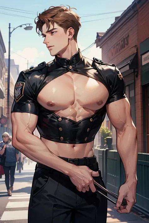 (High resolution CG), (    best quality conversation  ), (High resolution CG), (    best quality conversation  ), Backstreets,. Kennedy, SWAT Clothing,         beautiful and charming young man ,       muscular and toned    ,