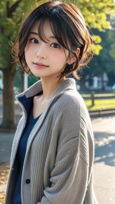  Japanese girl facing the front, super high image quality, cute, pretty, sexy, playful, cute model actress, Japanese pretty girl, Lori, loose, short, curly hair, excellent skeleton, beautiful, beautiful, beautiful, beautiful, beautiful, beautiful, beautifu...