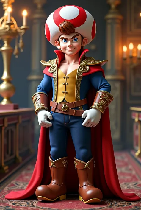 Create Nintendo's Toad en Prince as a sexy handsome man