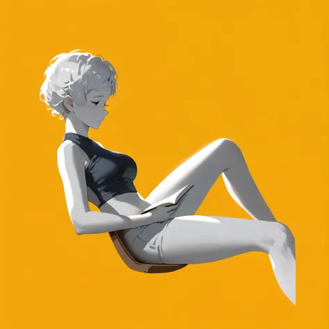A seated one holding a book