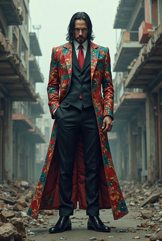 John wick com a roupa de enrico pucci de jojo bizarre adventure 