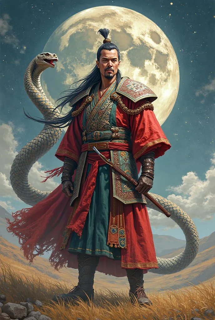 mogolian hero and lunar snake year hello