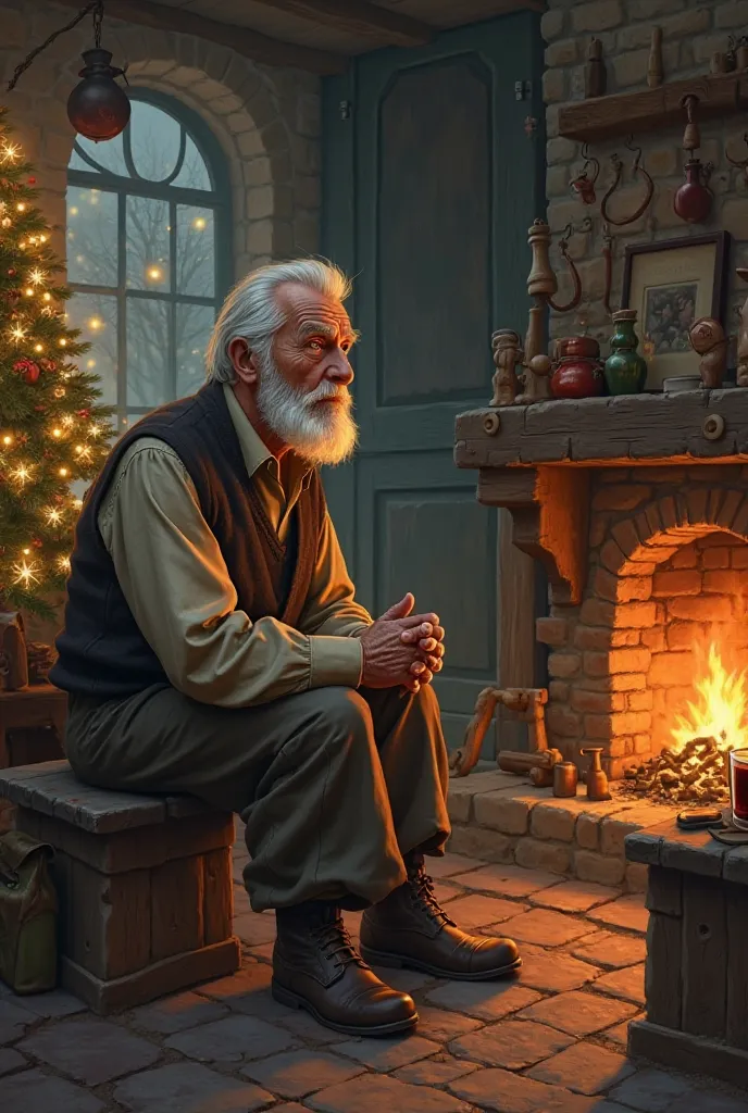 The shoemaker remembering his family on Christmas Eve 