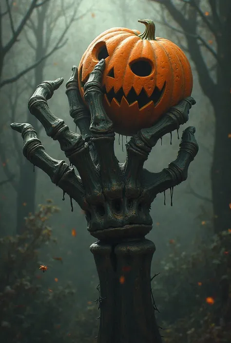  the logo hand of the Pumpkin king you can put a skull