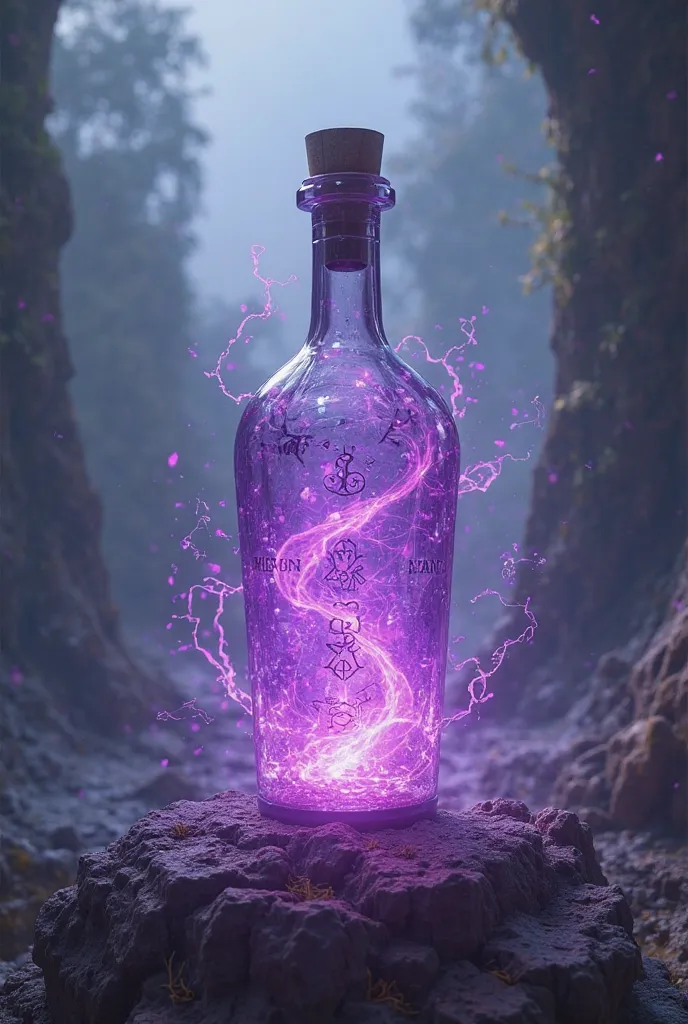 magic bottle with purple power