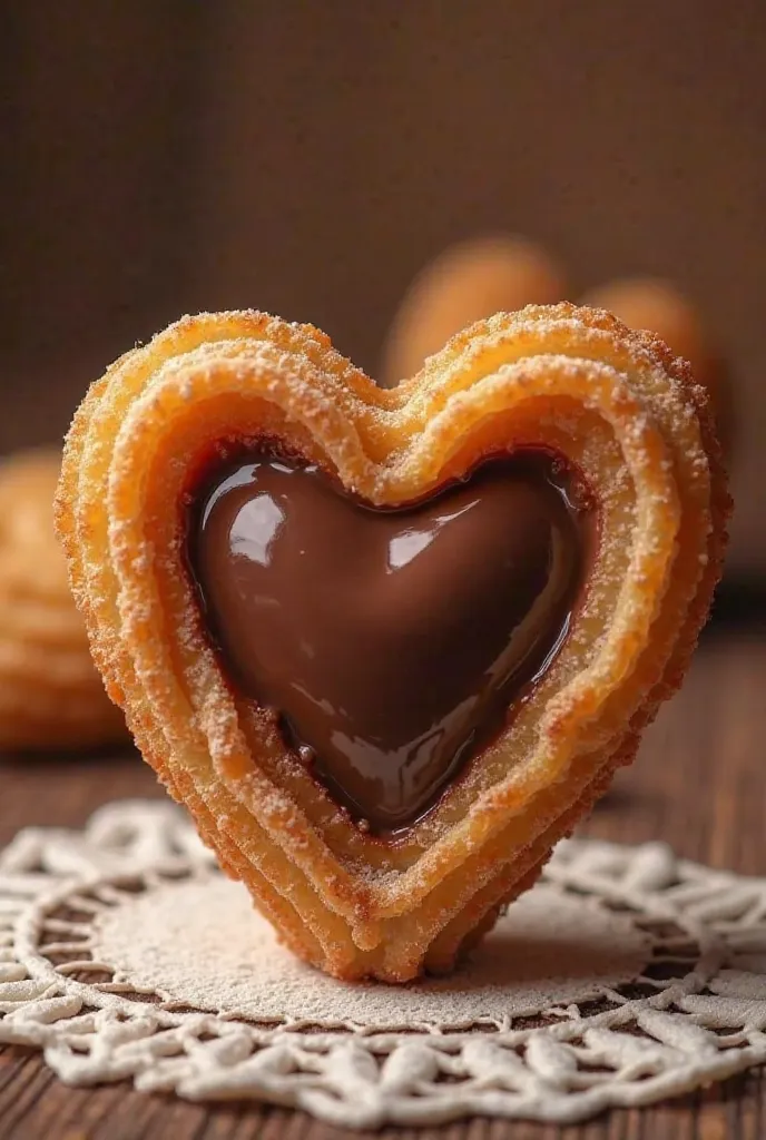 3D CHURROS HEART SHAPE WITH CHOCOLATE