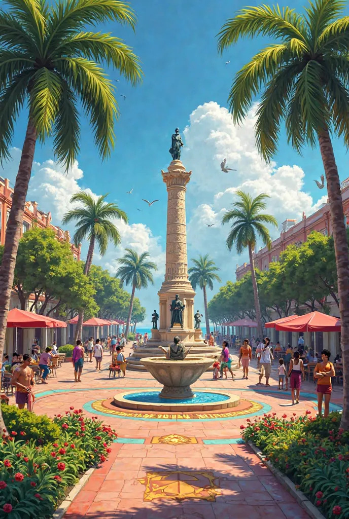 Plaza Bolivar de Santa Marta , FOR COLORING 
