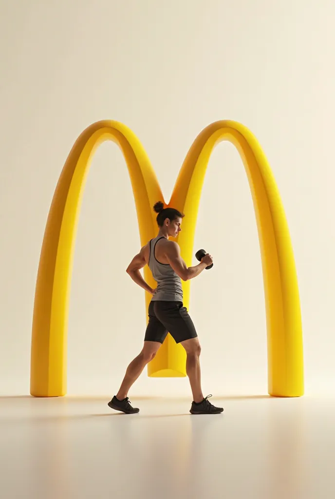 MC Donald logo with a trainer silhouette