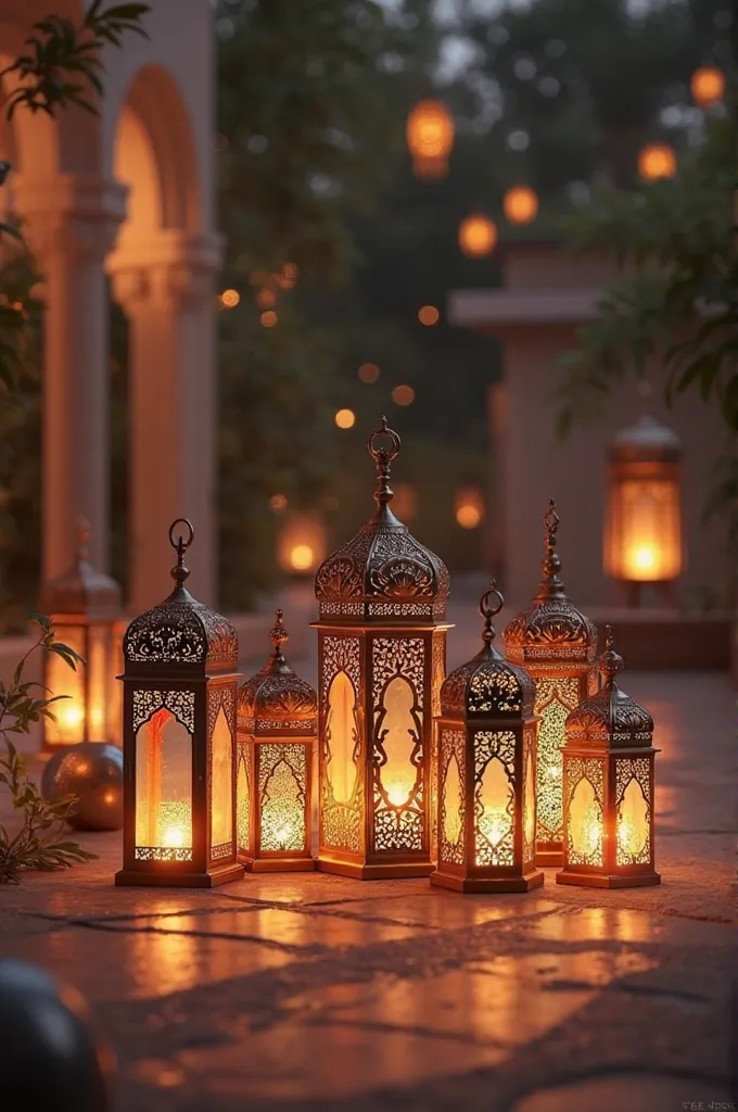 Congratulations on the advent of the holy month of Ramadan 2025 and there are 8 lanterns 