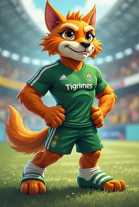 Tigrinho from bookmaker wearing Palmeiras jersey