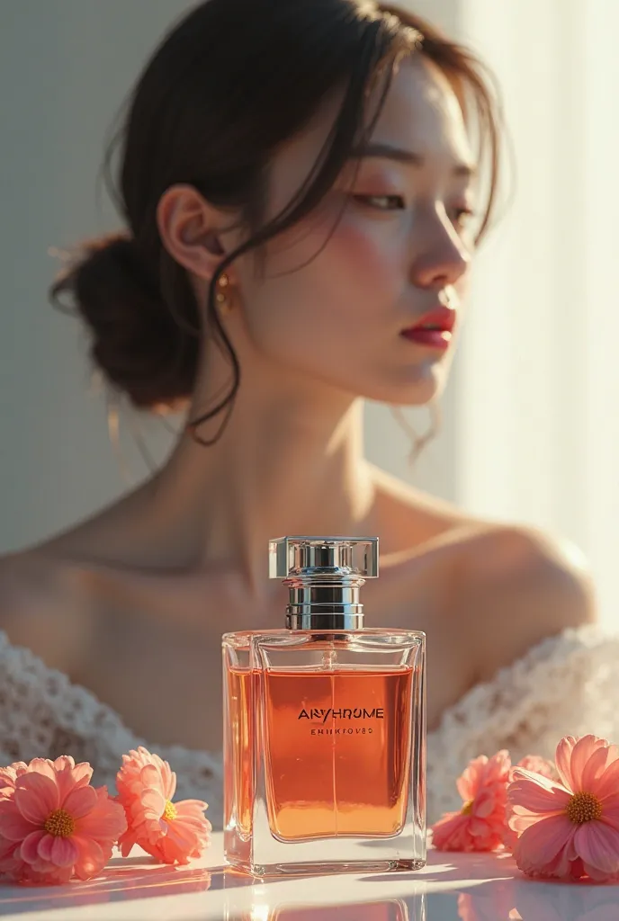 Put Alqarashi brand perfume in front of hime