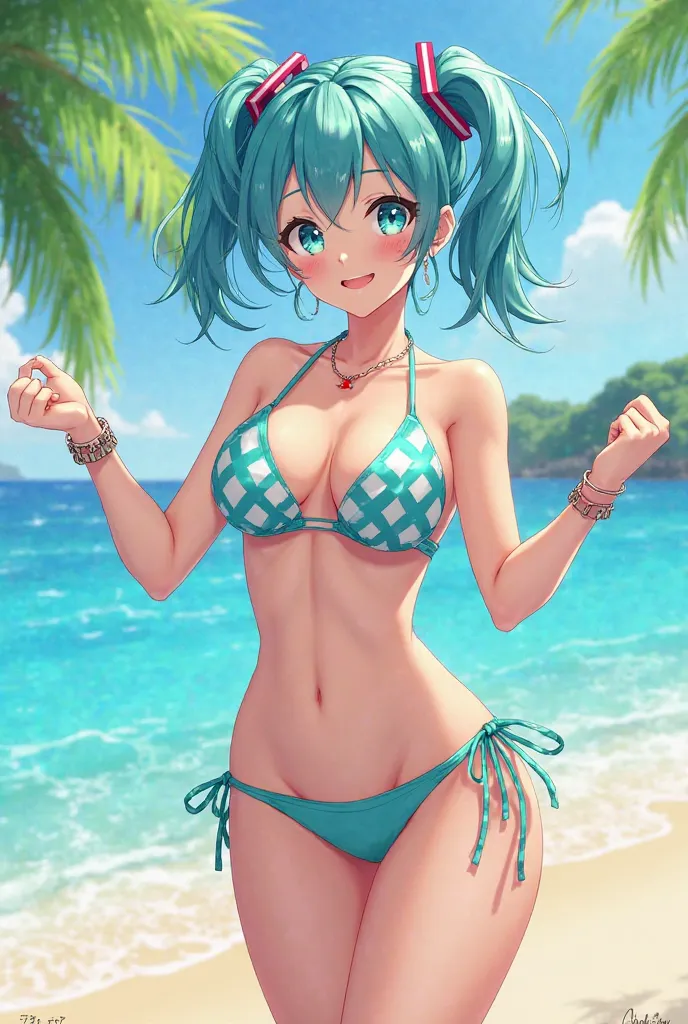 Miku wearing a bikini