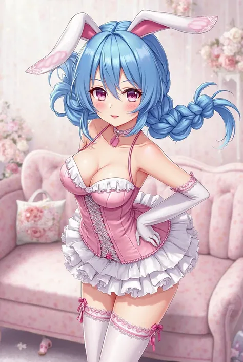 Rem dressed as bunny girl 