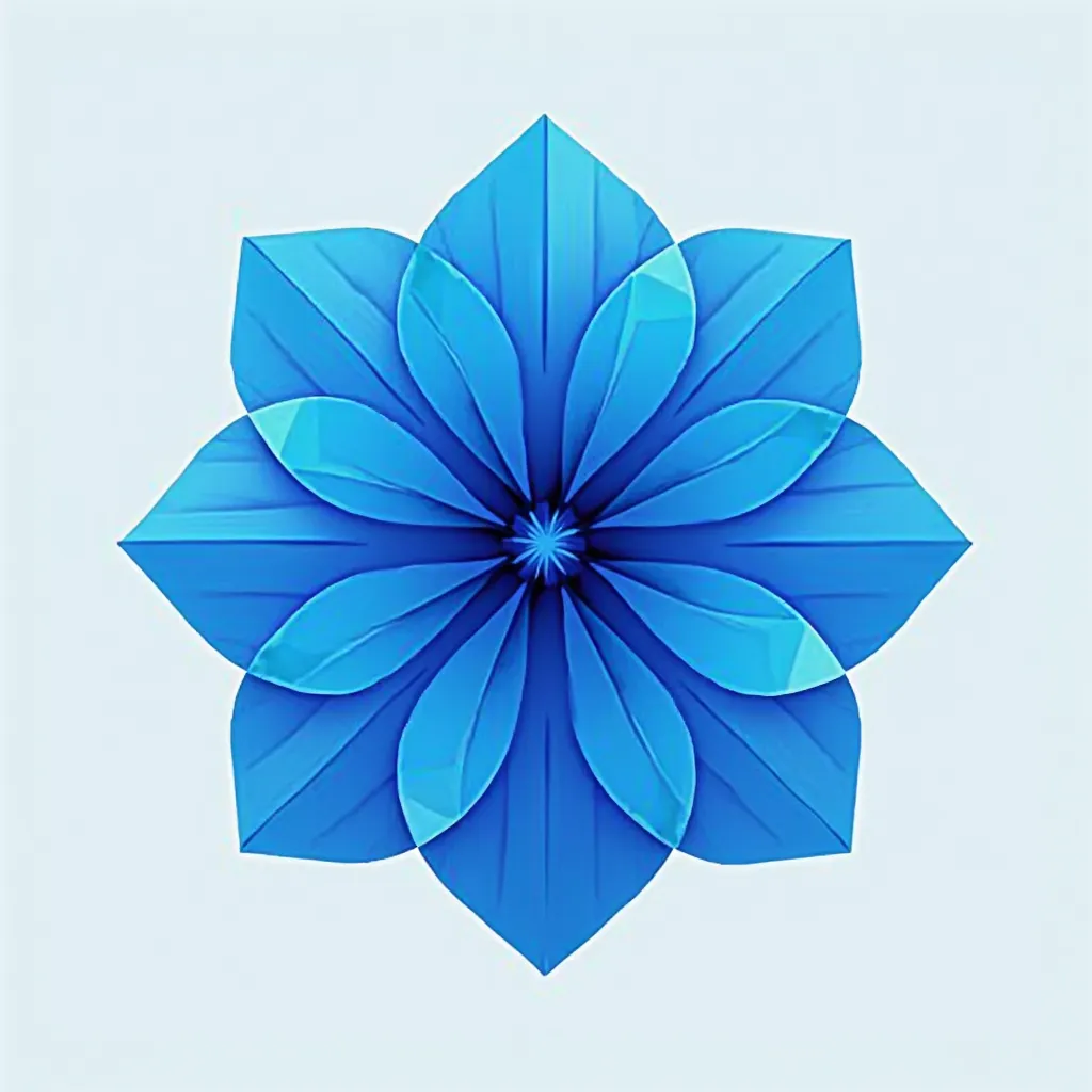 Create a vector logo, Will it be a blue flower