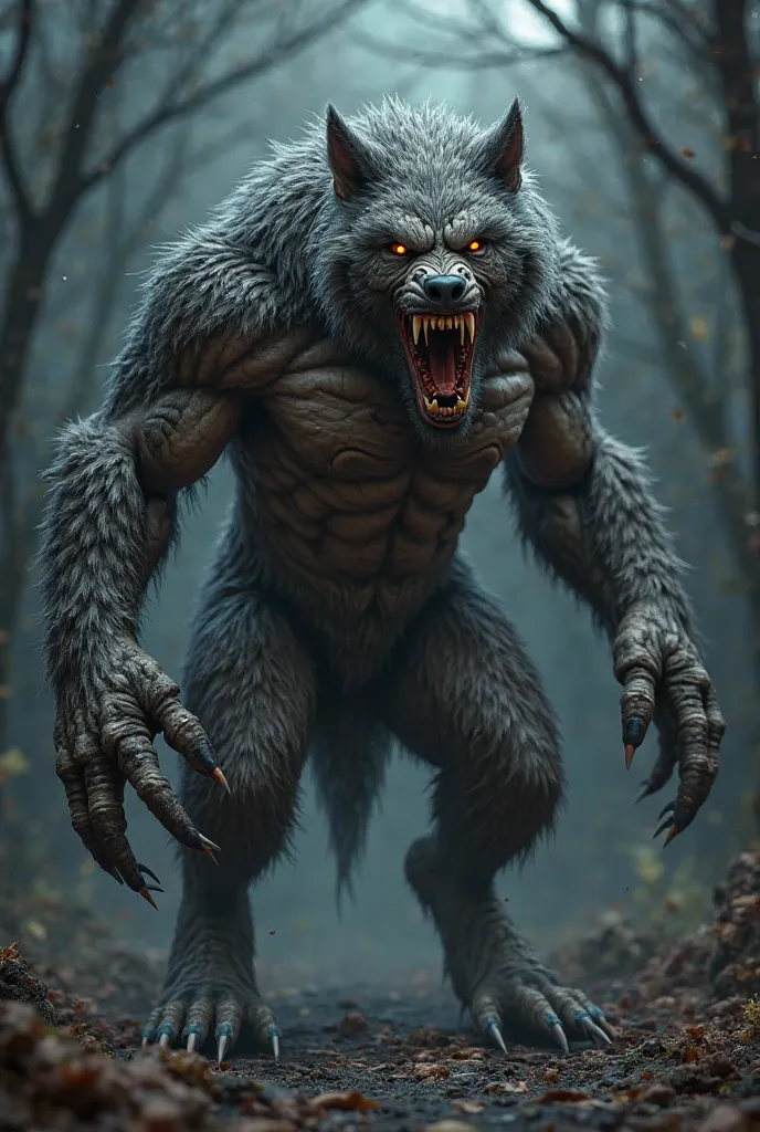 An image of a naked werewolf 