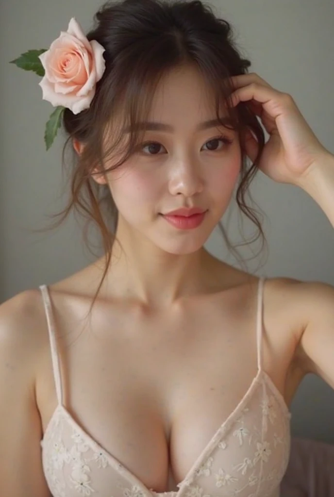 Korean beauty touching and feeling pussy