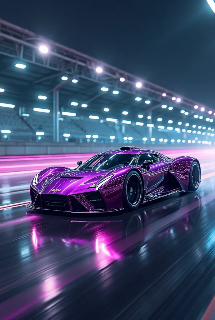 The Jaguar XJR-14 transformer is presented in a powerful, almost bright purple, which gives it an aggressive and decisive appearance. His sharp , clearly defined lines and the distinctive, geometric shape of its joints and body parts make for a futuristic ...