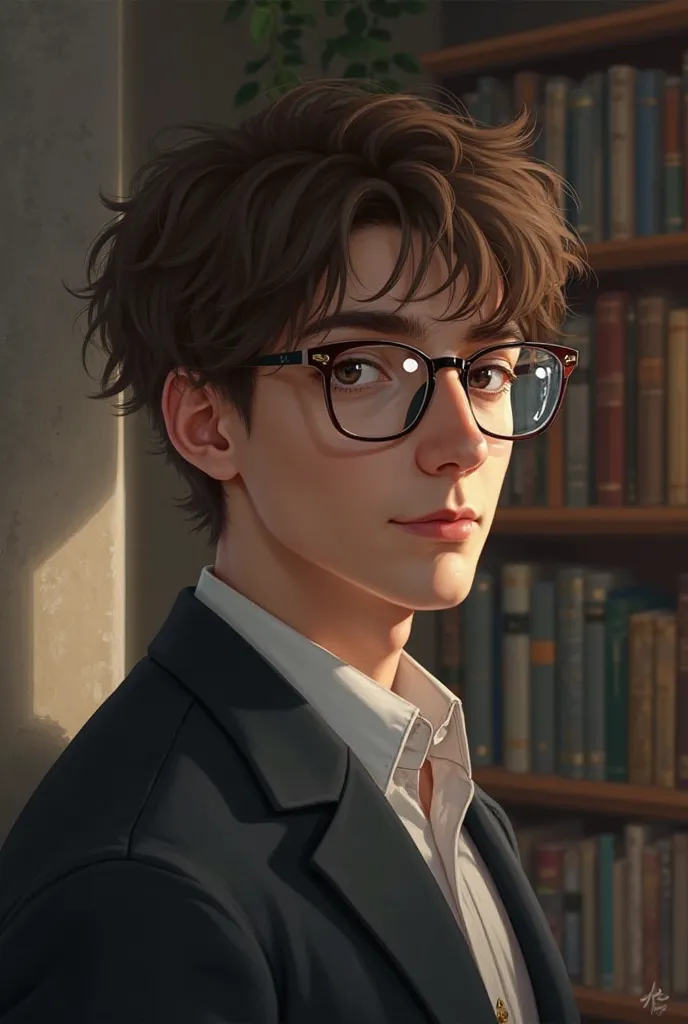 HTL-Maturant, Male,  20 years old, brown short hair, large glasses.