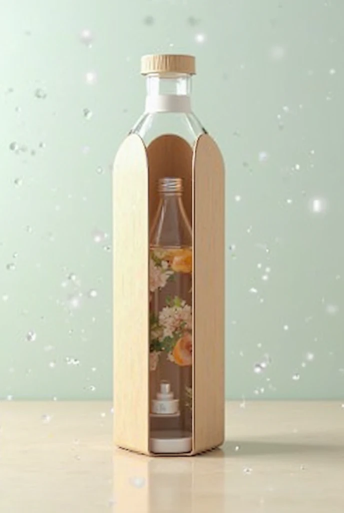 High quality, 8K ultra HD, a cardboard bottle which has an integrated compartment in which you can store or store products to combine with water and that have a different flavor or functionality
