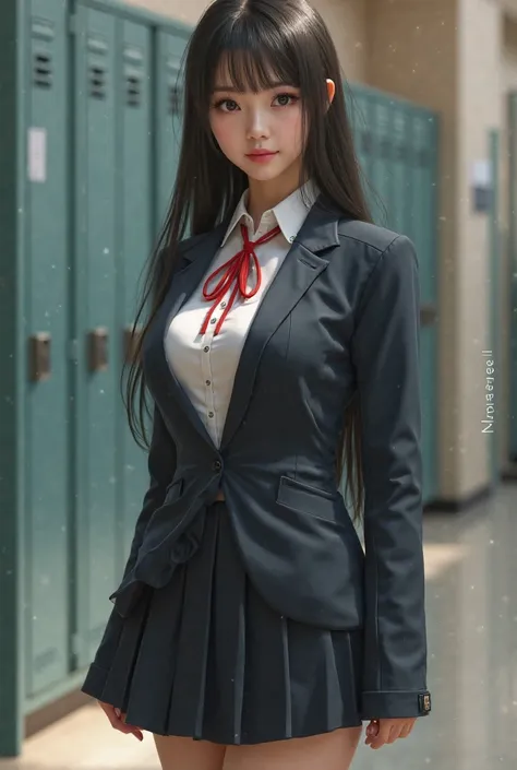 Thicc asian girl in school uniform 