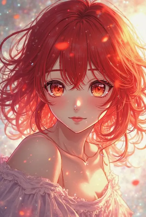 Anime girl with red hair