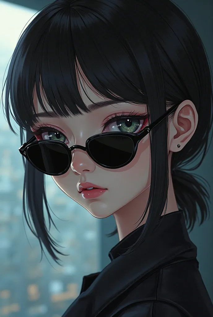 Anime Gender : female with black lenses