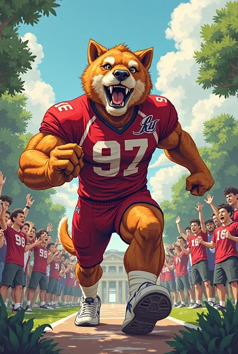 make it with the style of a university mascot