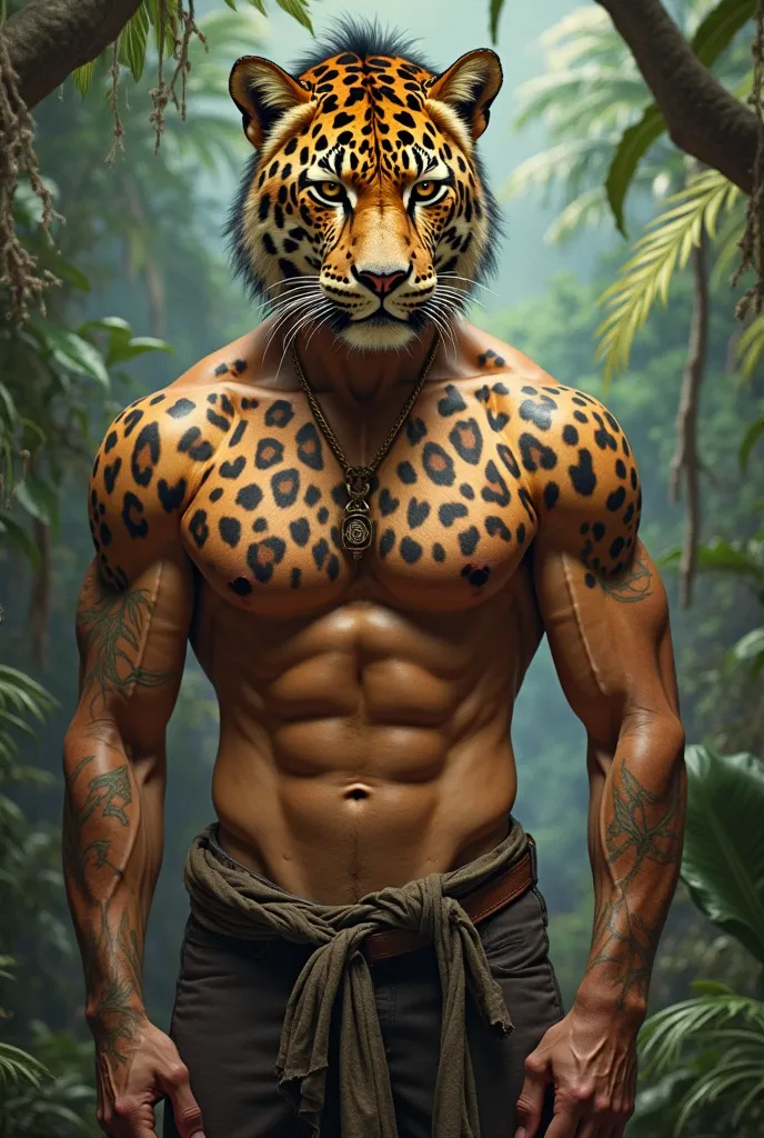 leopard man. handsome man macho samatz